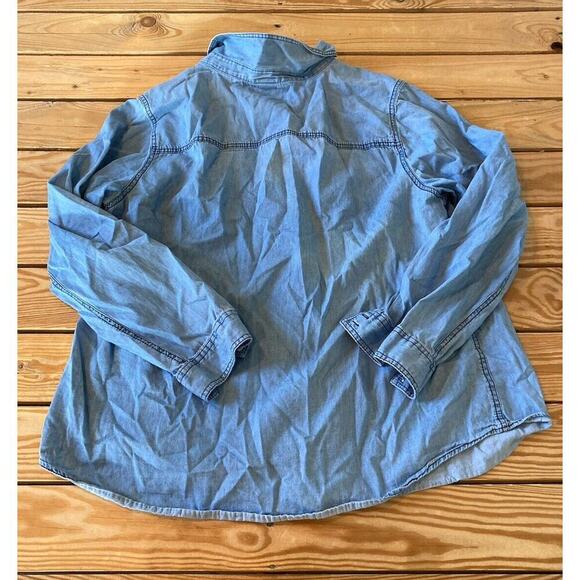 Torrid Button Up Denim Shirt Size 1 Women’s Blue - Picture 2 of 8